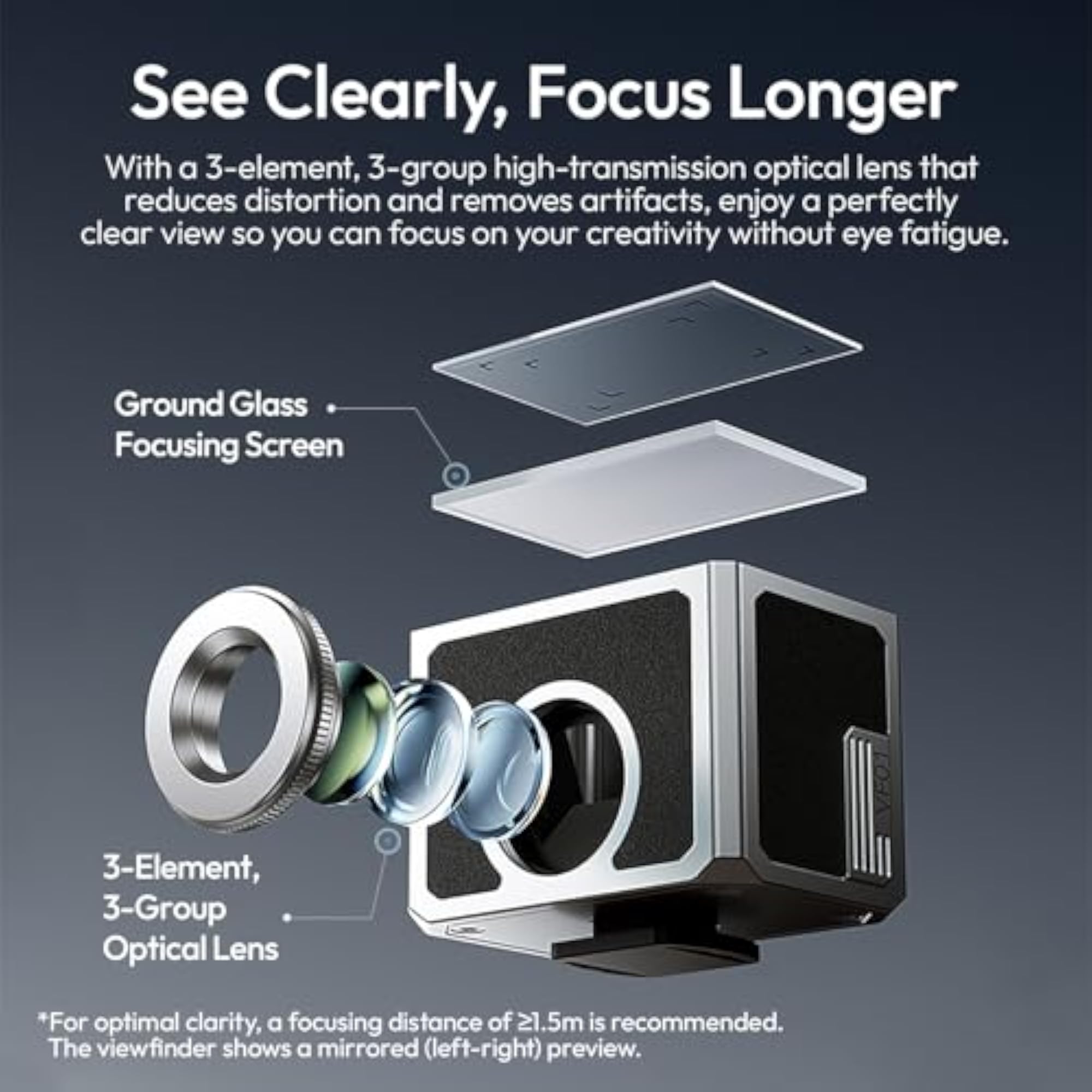 VF01 28mm Optical Waist-Level Viewfinder